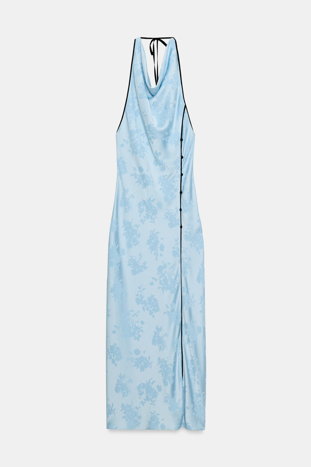 VESTIDO MIDI JACQUARD FLORAL / Celeste - Zara фото 8