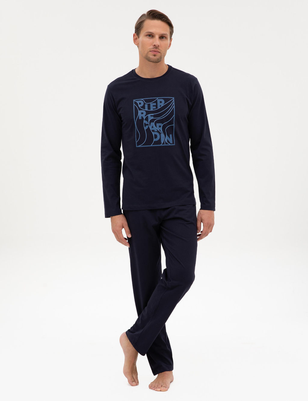 Lacivert Pijama Tak_m_
