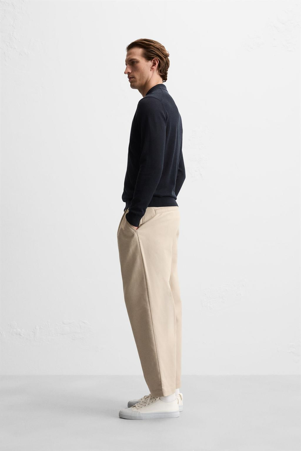 KNIT COTTON - SILK POLO SHIRT - Zara фото 4