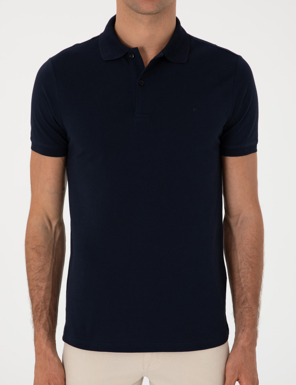 Lacivert Slim Fit %100 Pamuk Polo Yaka T-shirt - Cacharel фото 6