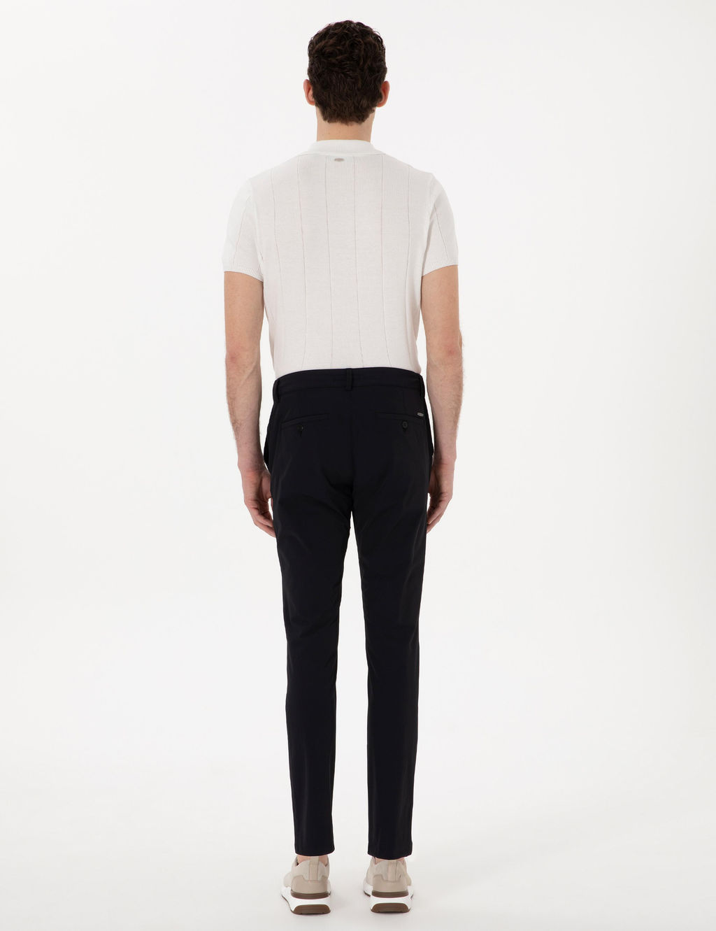 Siyah Slim Fit Jogger Kanvas Pantolon