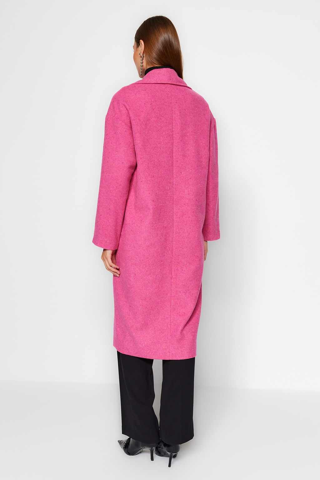 Fusya Oversize Genis Kesim Uzun Yunlu Kase Kaban TWOAW21KB0038