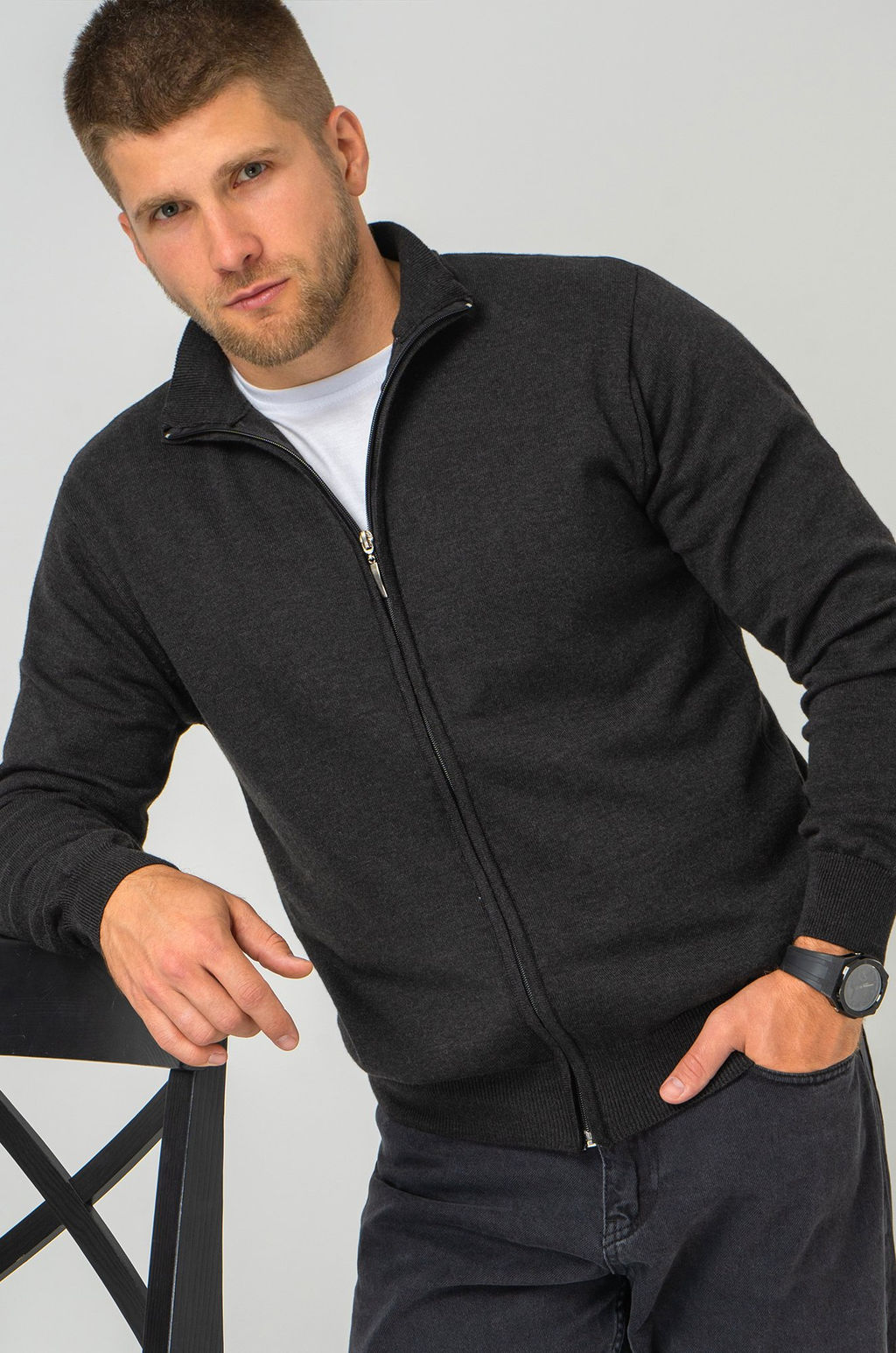 Мужской джемпер на молнии Happyfox - Happy fox фото 10