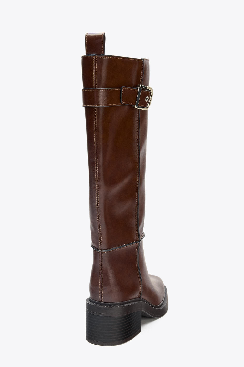 CONTRAST TOPSTITCH KNEE-HIGH BOOTS - Zara фото 6