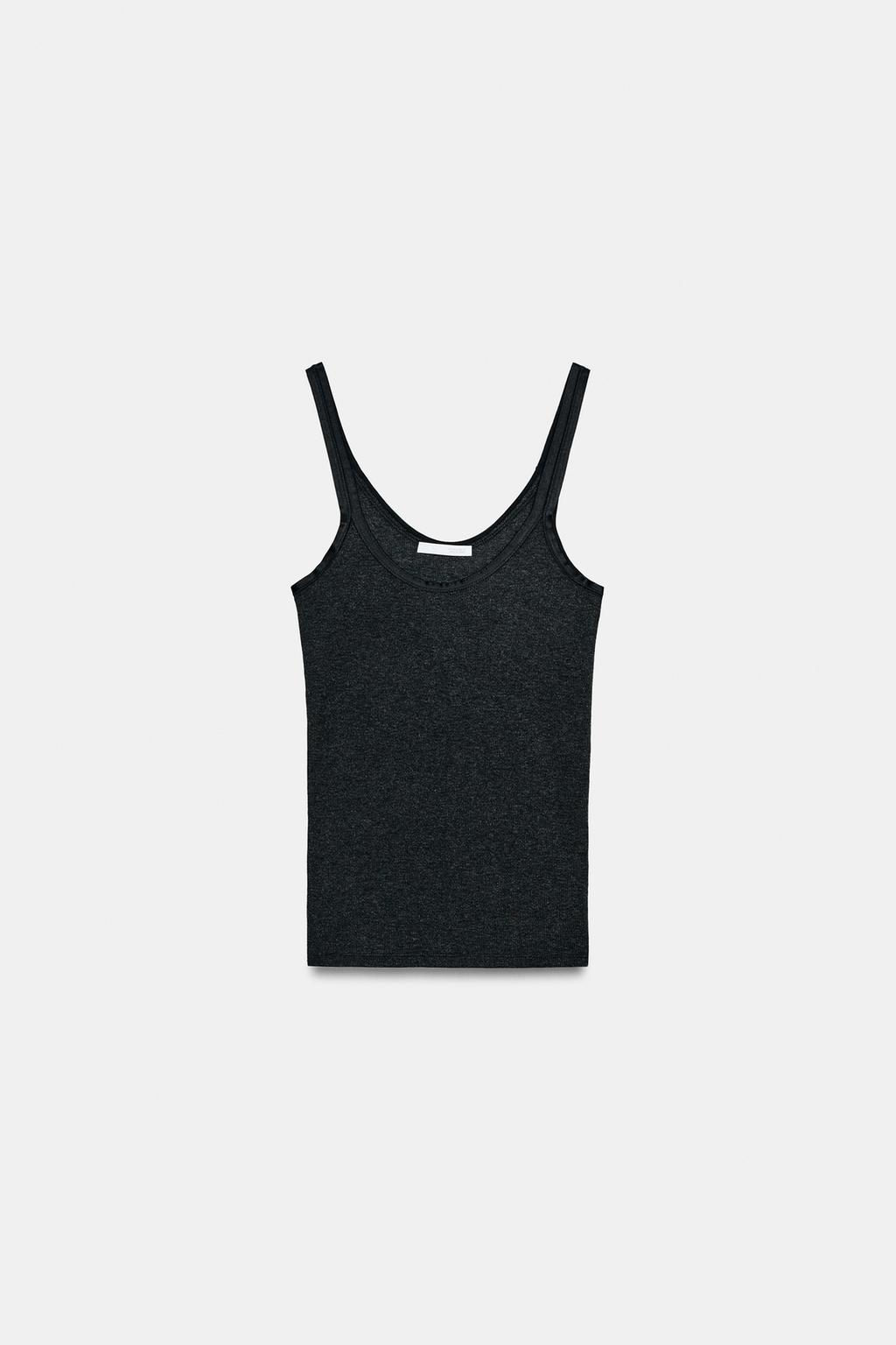SOFT INTERLOCK TOP WITH DRAPED SIDE DETAIL - Zara фото 34