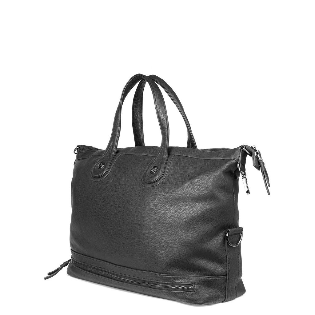 1584 black, мужская дорожная сумка из экокожи Barcelo Biagi