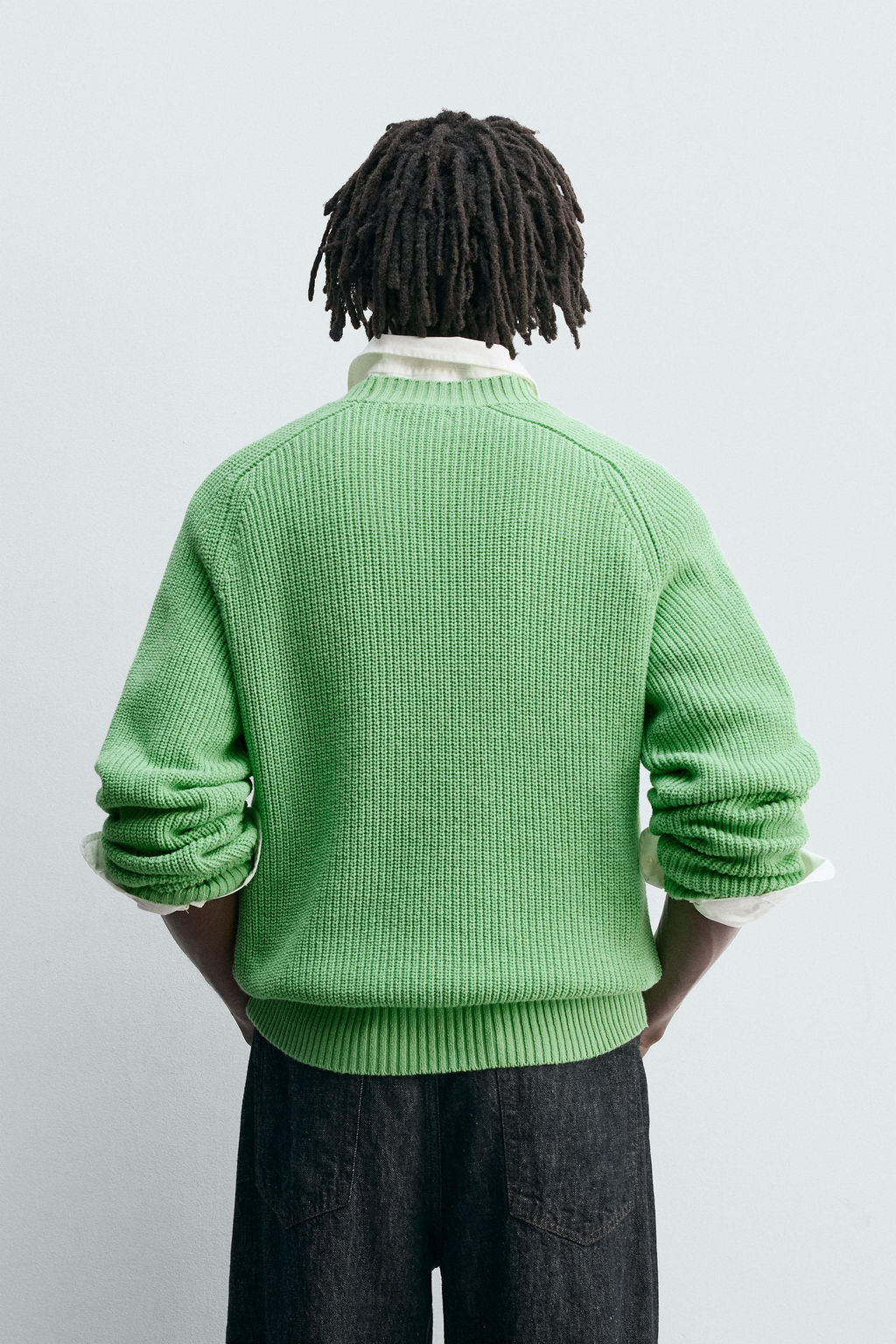 COTTON-CASHMERE TEXTURED SWEATER - Zara фото 3