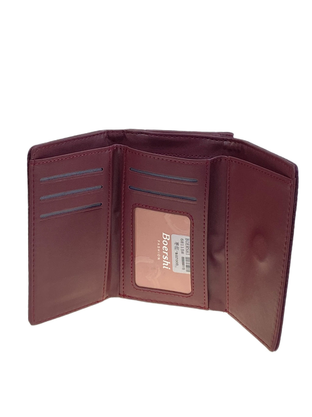 Женское портмоне из искусственной кожи, цвет бордовый - Greta фото 2