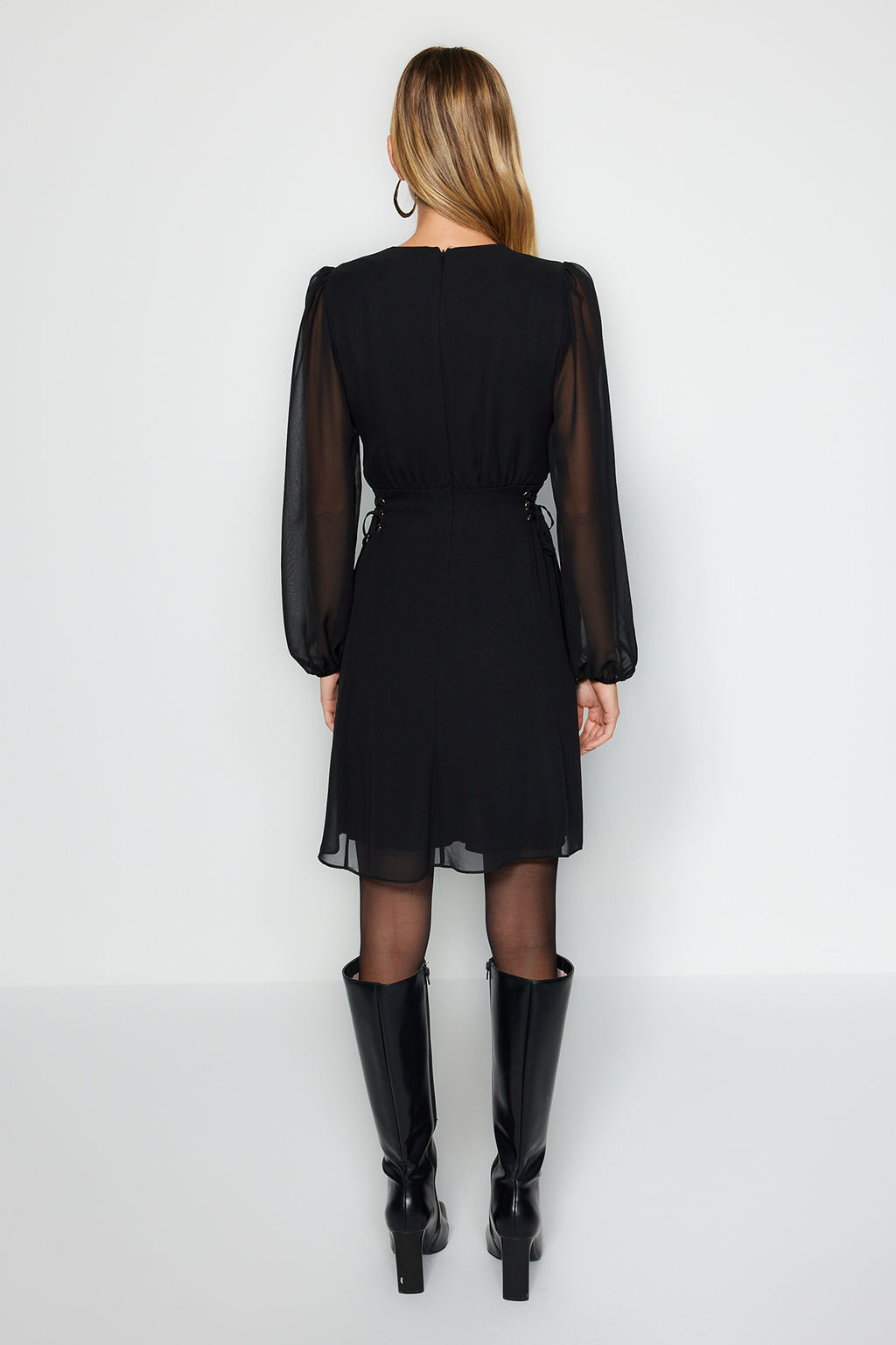 TRENDYOLMILLA Haki Duz Dokuma Elbise TWOAW24EL00348 фото 11