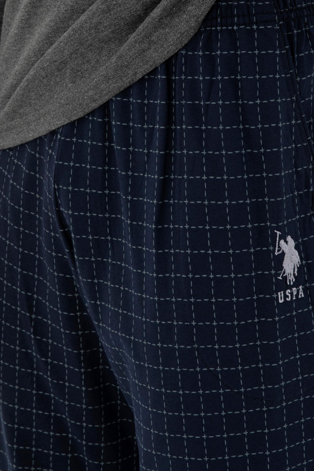 Мужской пижамный комплект антрацитового меланжевого цвета Неожиданная скидка в корзине - U.s. polo assn фото 7