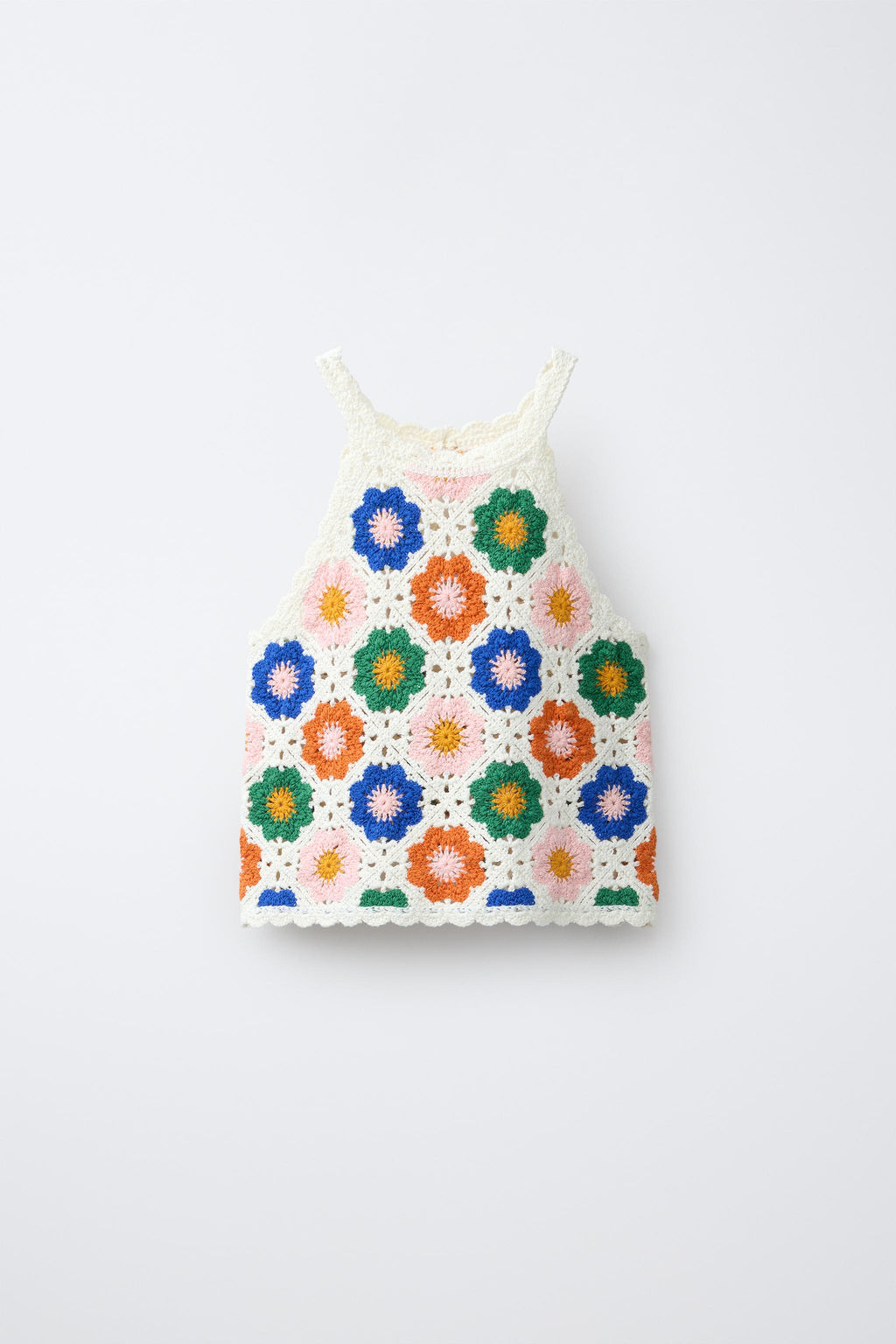 TOP PUNTO CROCHET FLORES / Multicolor - Zara фото 3