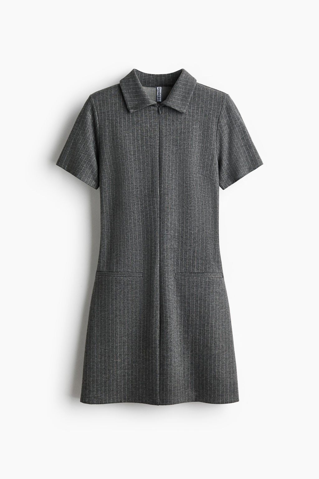 Vestido de punto con cuello camisero