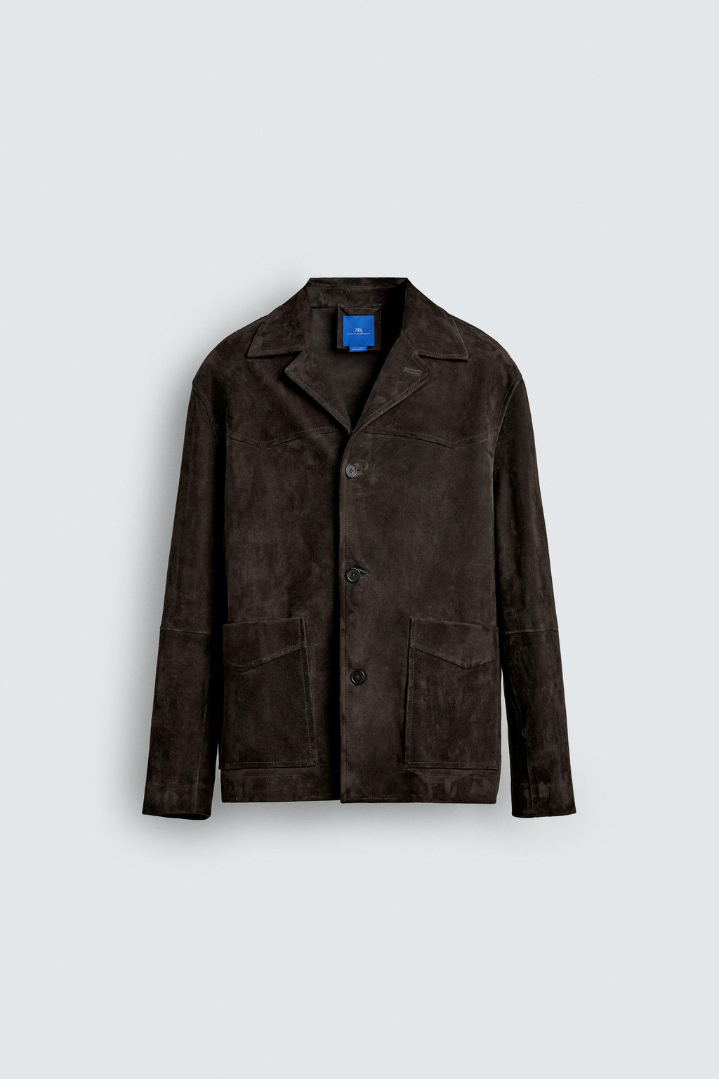 SUEDE LEATHER OVERSHIRT AARON LEVINE X ZARA  фото 15