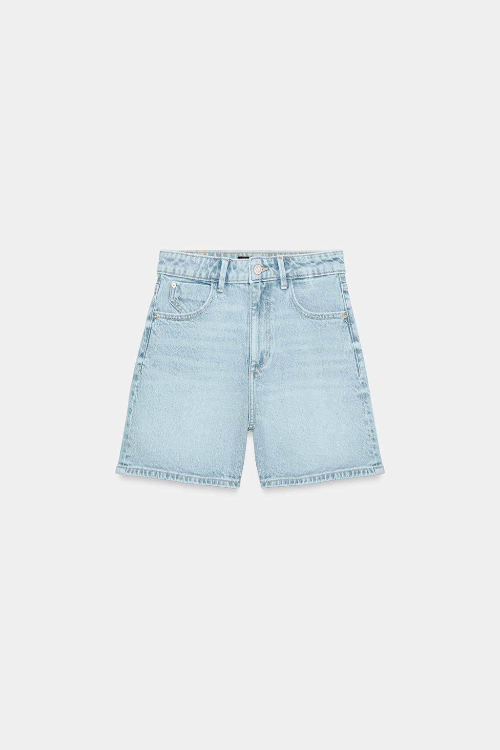 SHORTS Z1975 MOM FIT / Azul claro - Zara фото 6