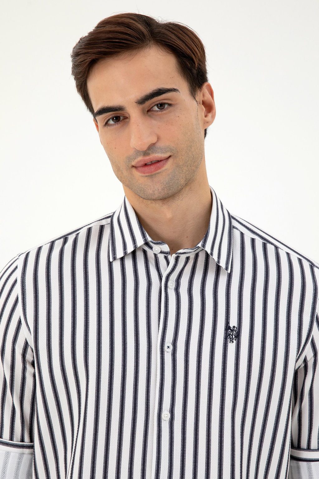 Мужская темно-синяя рубашка с длинным рукавом Неожиданная скидка в корзине - U.s. polo assn фото 2