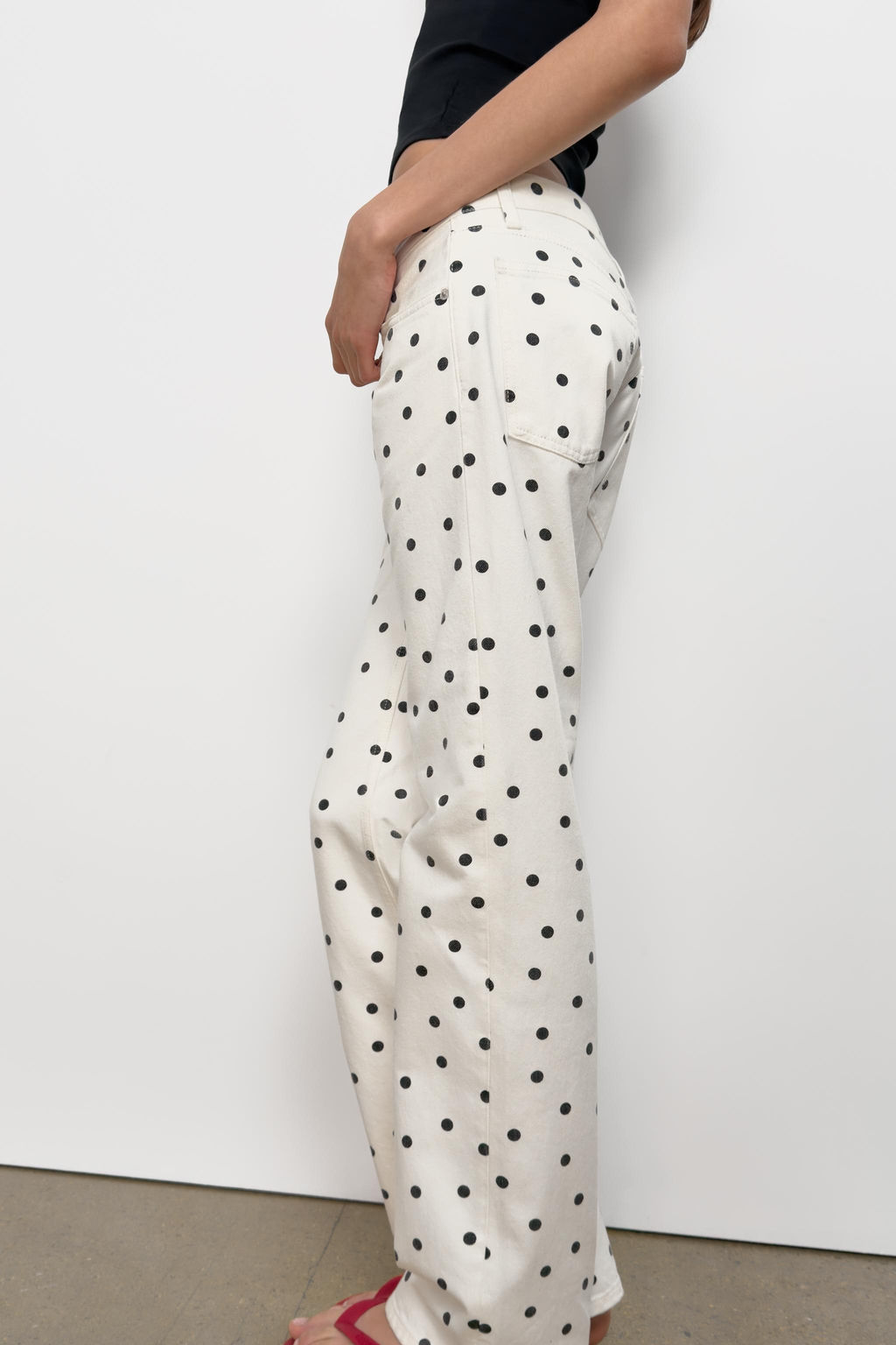 JEANS TRF WIDE LEG TIRO BAJO LUNARES / ?nico - Zara фото 6