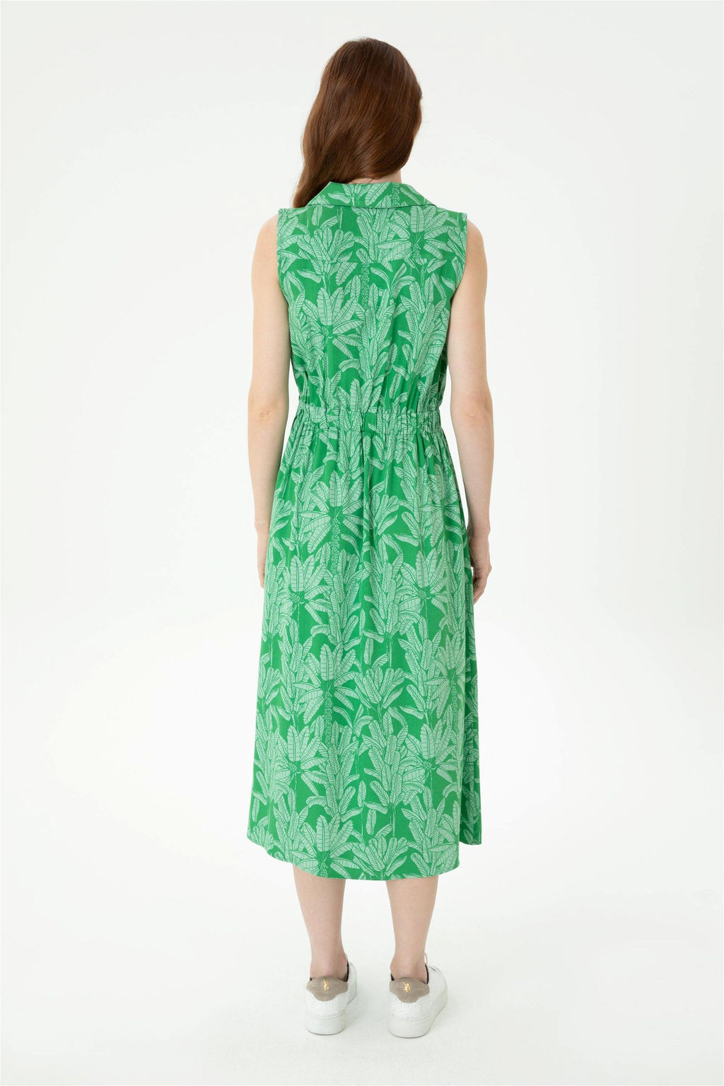 U. S. Polo Assn Женское темно-зеленое тканое платье - U.s. polo assn фото 4