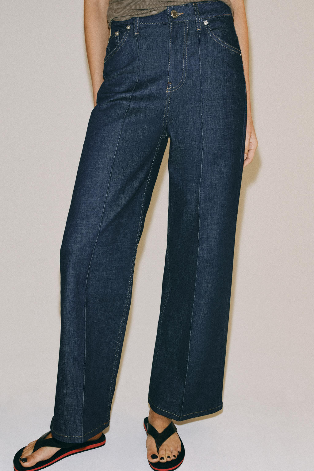JEANS ZW COLLECTION WIDE LEG TIRO ALTO / Azul - Zara фото 2