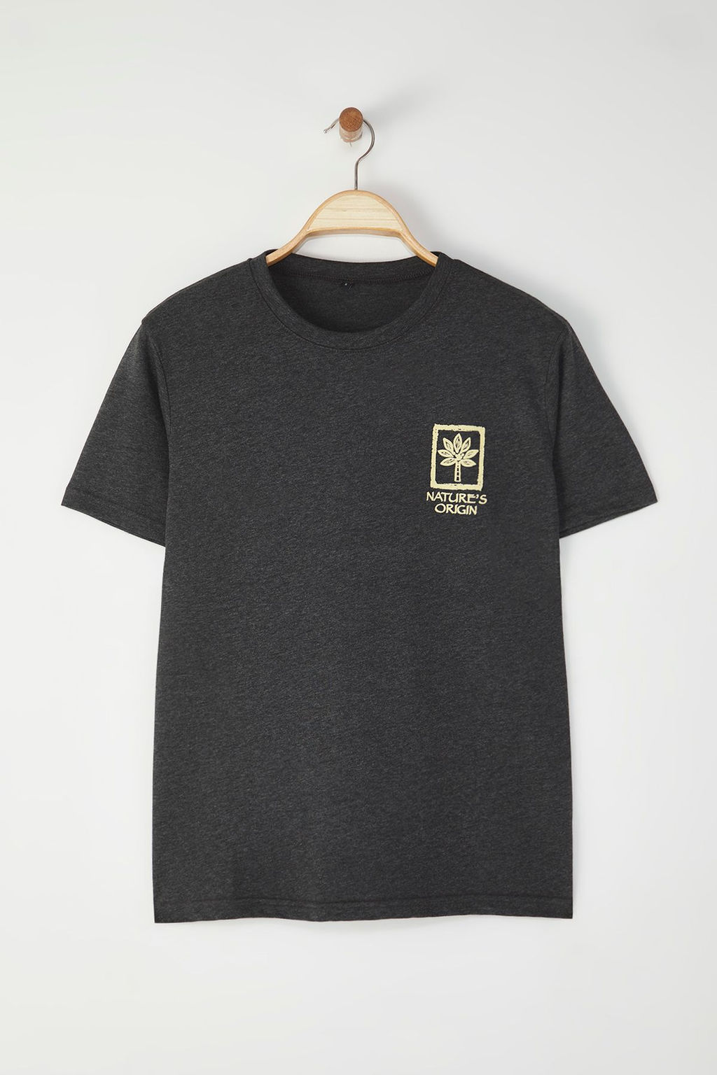 TRENDYOL MAN Antrasit Melanj Slim/Dar Kesim Bask?l? Pamuklu Kal?n T-Shirt T-Shirt TMNSS25TS00184 - Trendyolmilla фото 2