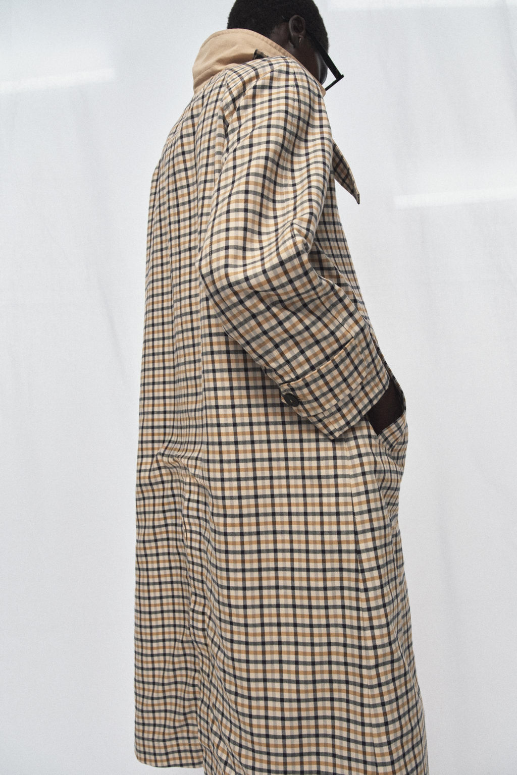 ZW COLLECTION REVERSIBLE CHECKS TRENCH COAT - Zara фото 6