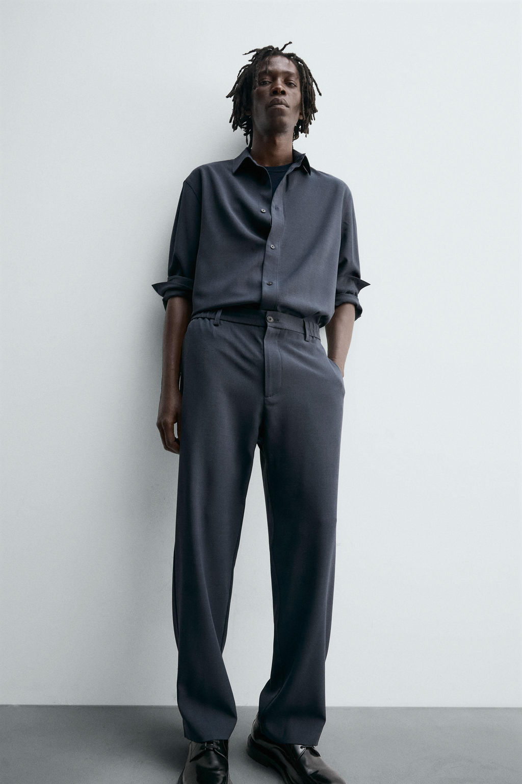 RELAXED FIT FLOWING TROUSERS - Zara фото 5