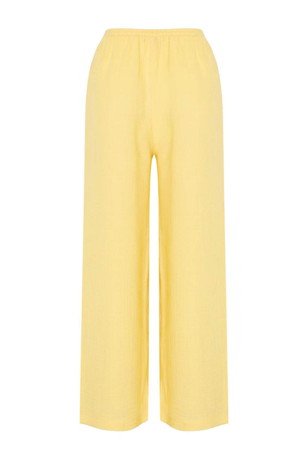 Kahverengi Dokuma Muslin Normal Bel 100% Pamuk Plaj Pantolon TBESS26PL00005 - Trendyolmilla фото 4