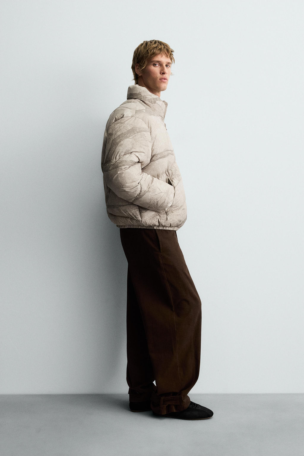 ABSTRACT PRINT PUFFER JACKET - Zara фото 4