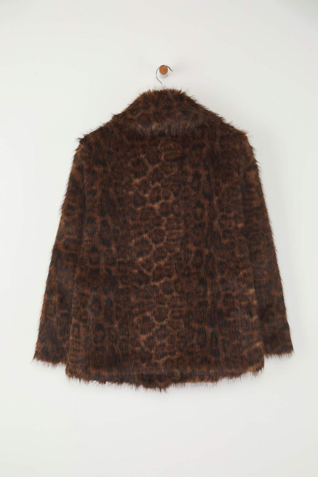 Cok Renkli Leopar Desenli Oversize Kal?p Kurk Mont TWOAW26MO00060