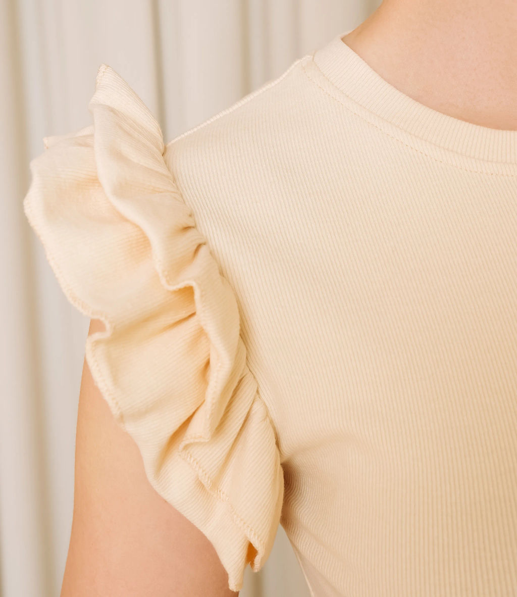 Футболка #ОКТ085006, кремовый