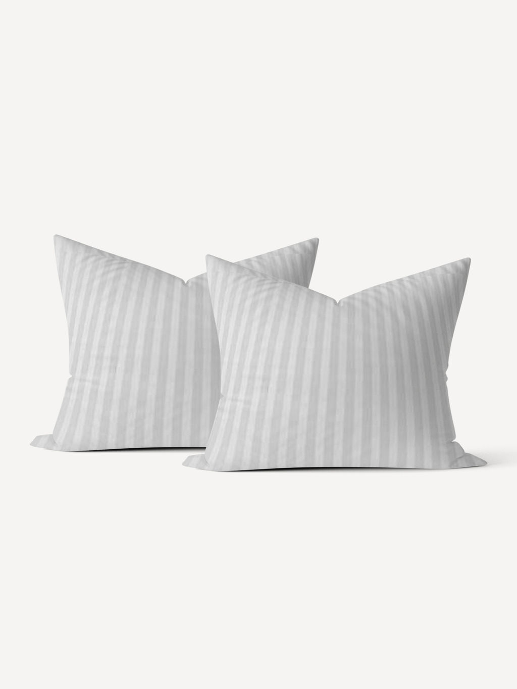 Комплект наволочек сатин страйп - Светло-серый 50х70