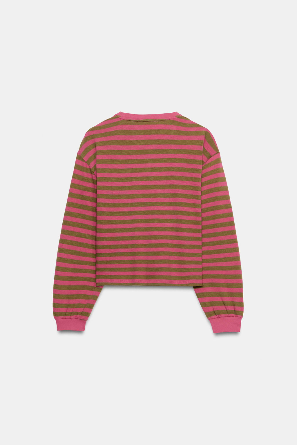 CAMISETA MANGA LARGA RAYAS / Rayas marrones