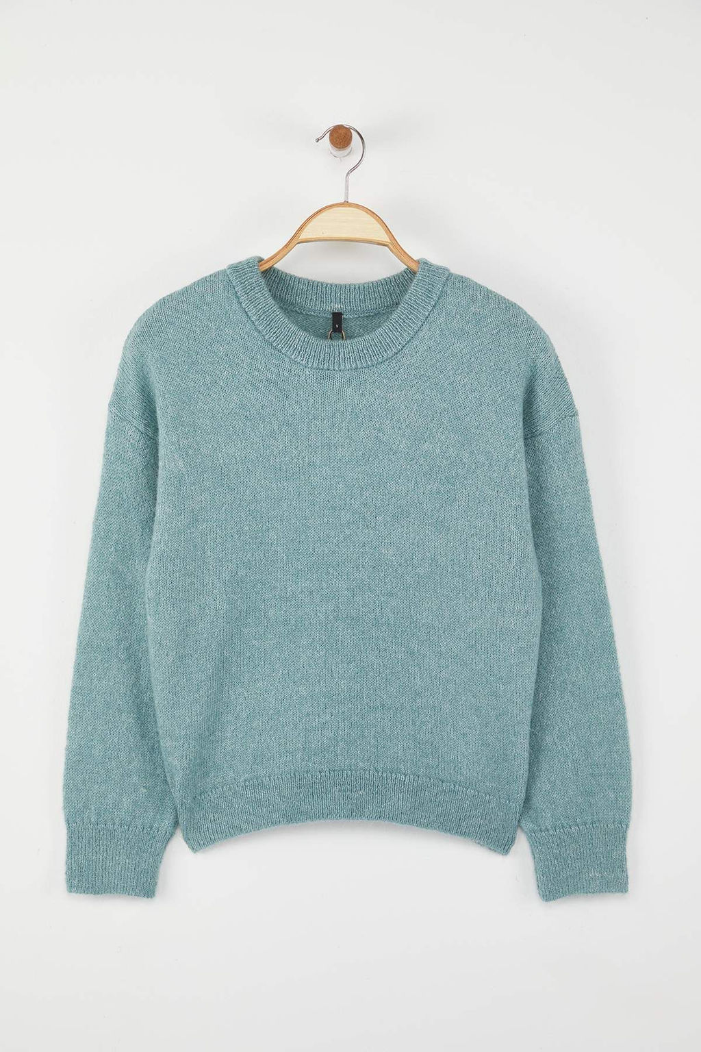 More Sustainable Mint Alpaka Yun Kar?s?ml? Premium Iplik Triko Kazak | TWOAW26KZ00001