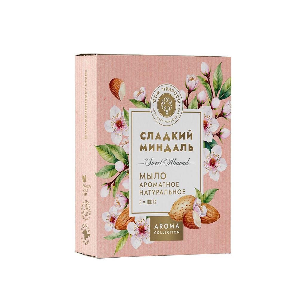 Набор парфюмированного мыла Сладкий миндаль КСМ, 200г - Мануфактура дом природы фото 2