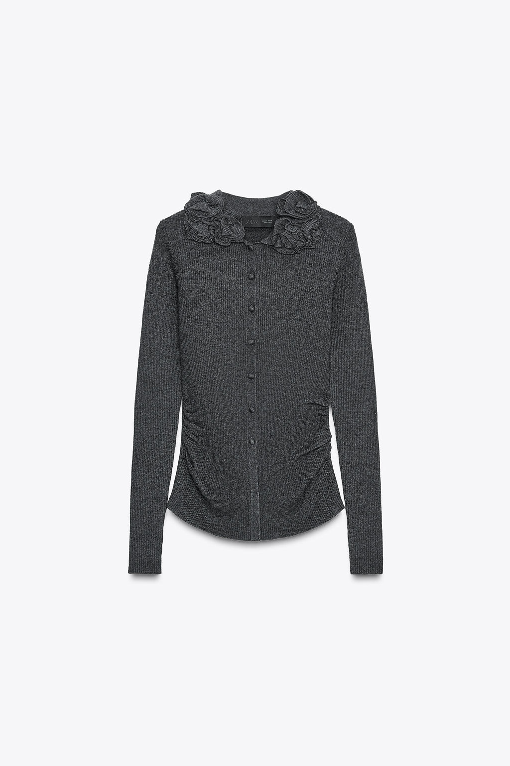 WOOL BLEND FLORAL CARDIGAN - Zara фото 6