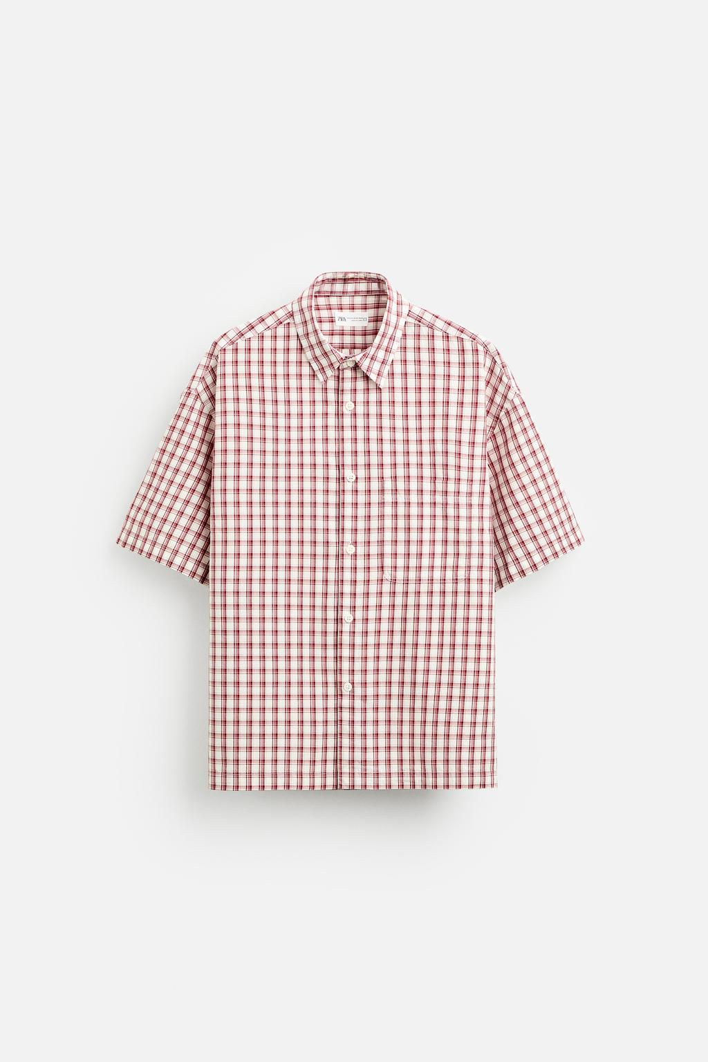 BOXY FIT CHECK SHIRT - Zara фото 6