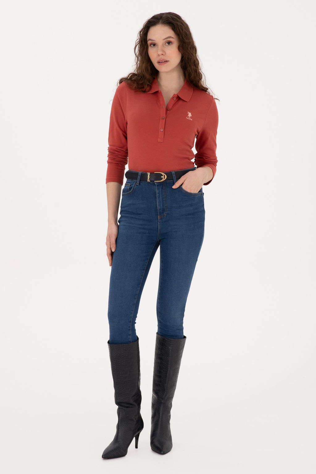 Kad_n G_l Kurusu Basic Sweatshirt - U.s. polo assn фото 4