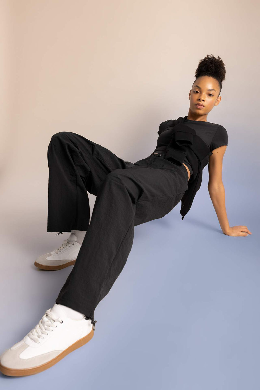 DeFactoFit Oversize Genis Kal?p Parasut Pantolon Standart Boy  фото 2