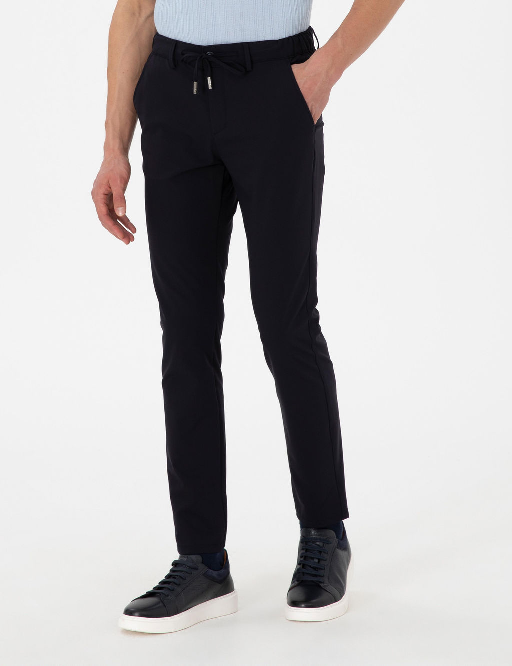 Lacivert Slim Esnek Jogger Fit Kanvas Pantolon - Pierre cardin фото 3
