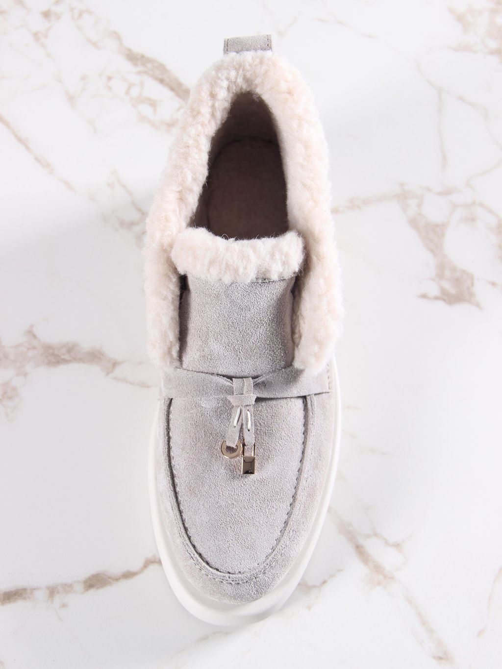 Ботинки 306.1593be.Каменный замша/шерсть