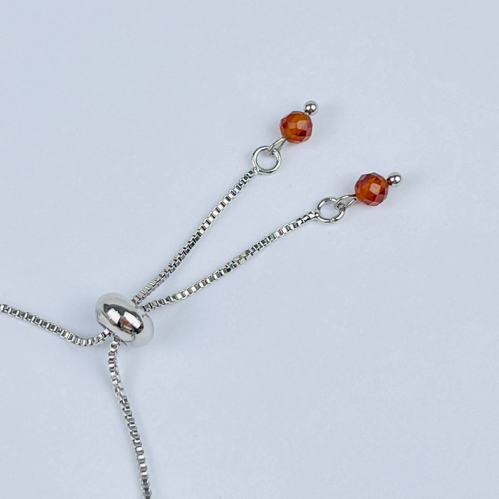 Браслет регулируемый из Сардоникса, Граната и Лунного камня - Радуга самоцветов фото 3