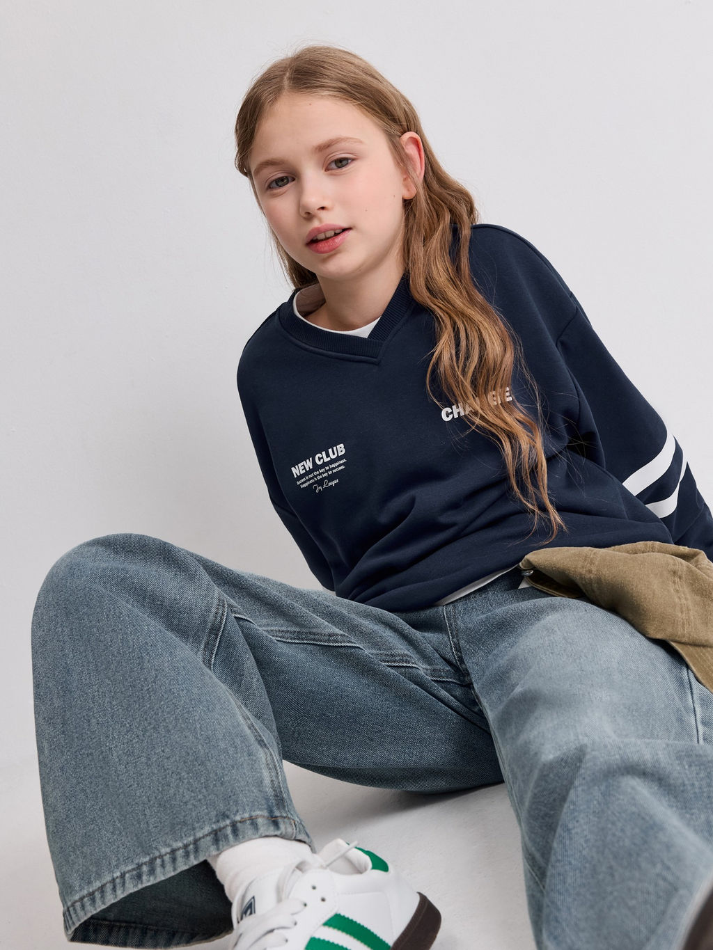 ACOOLA / Джемпер детский для девочек Amberley темно-синий  фото 7