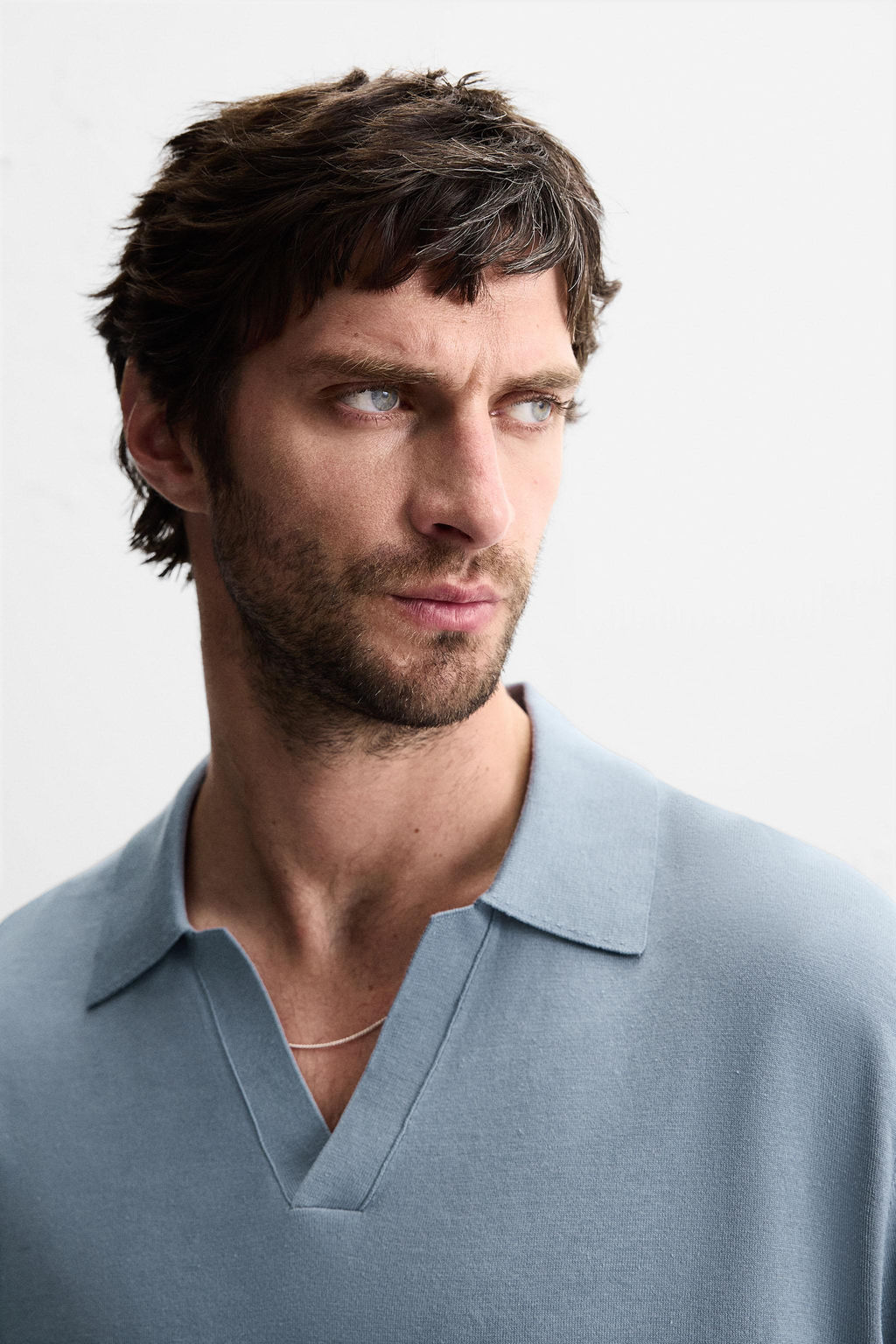 COTTON BLEND KNIT POLO SHIRT - Zara фото 5