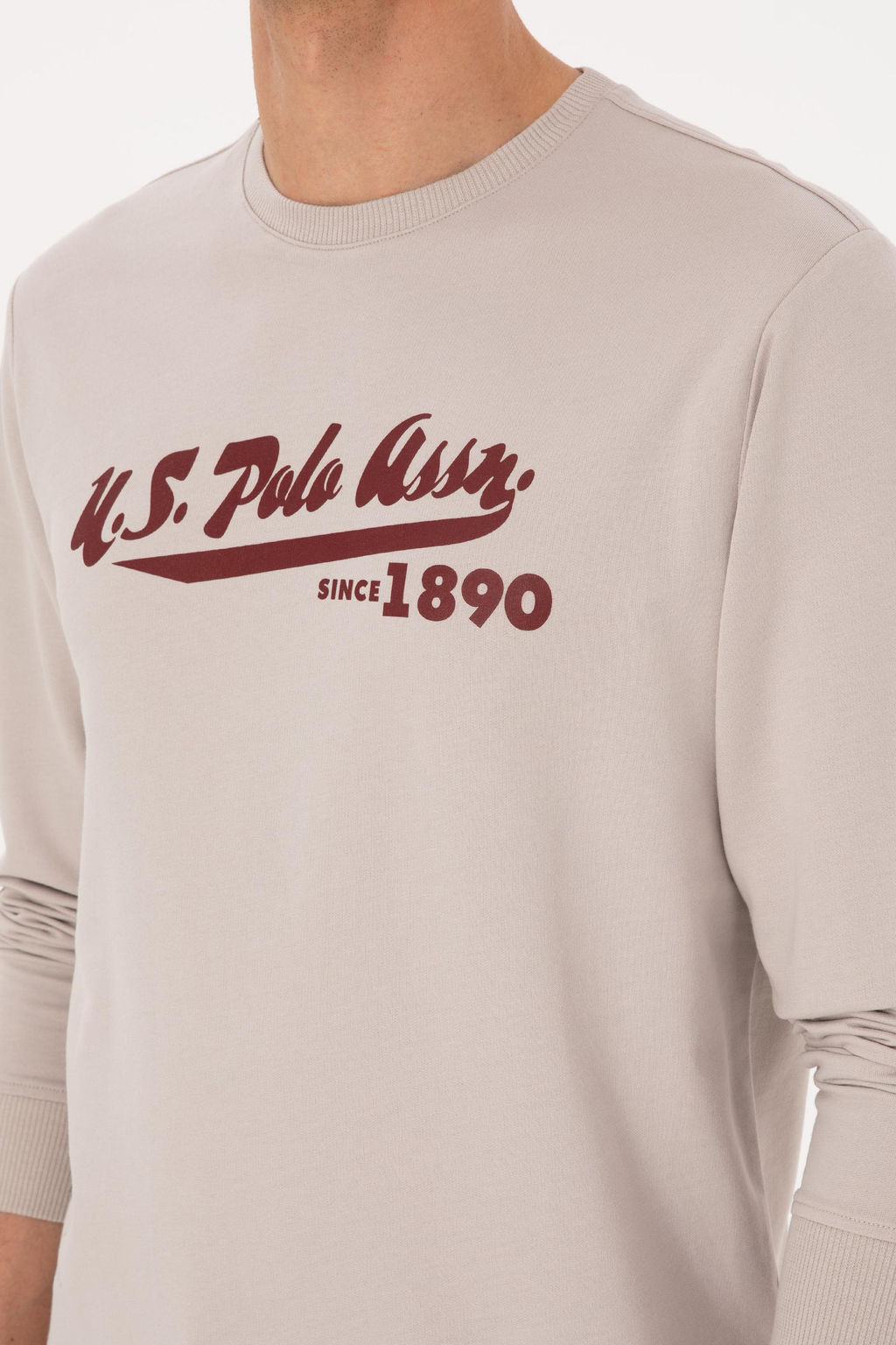 Erkek Bisiklet Yaka Regular Fit Ta_ Sweatshirt - U.s. polo assn фото 7