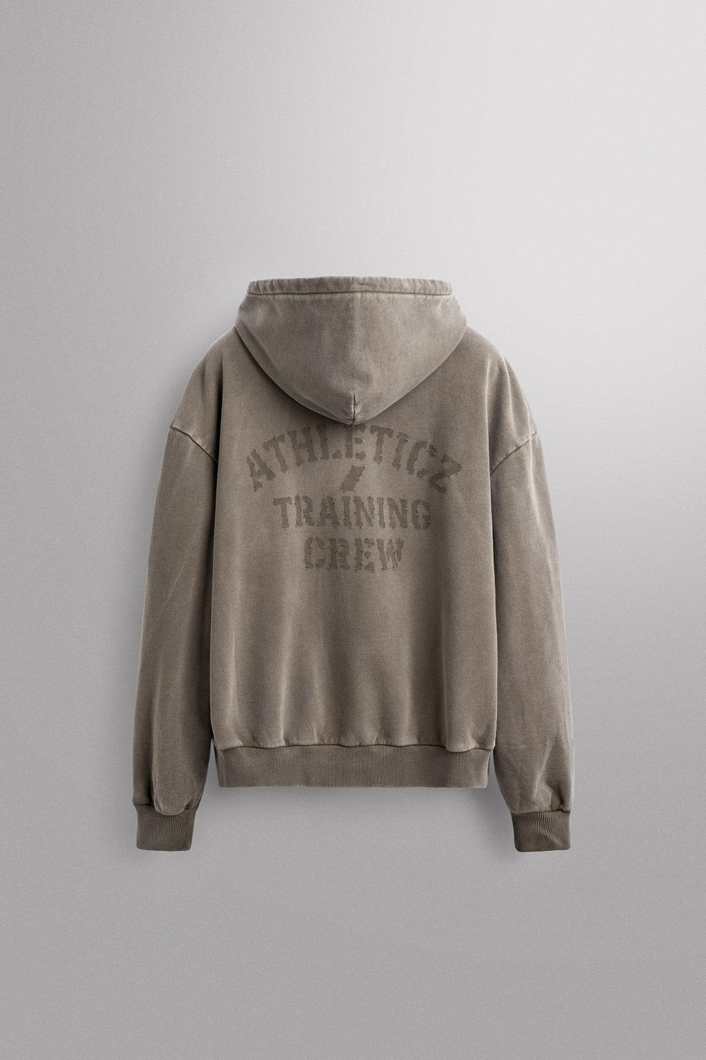 SUDADERA LAVADA RELAXED FIT TRAINING / Marr?n claro - Zara фото 3