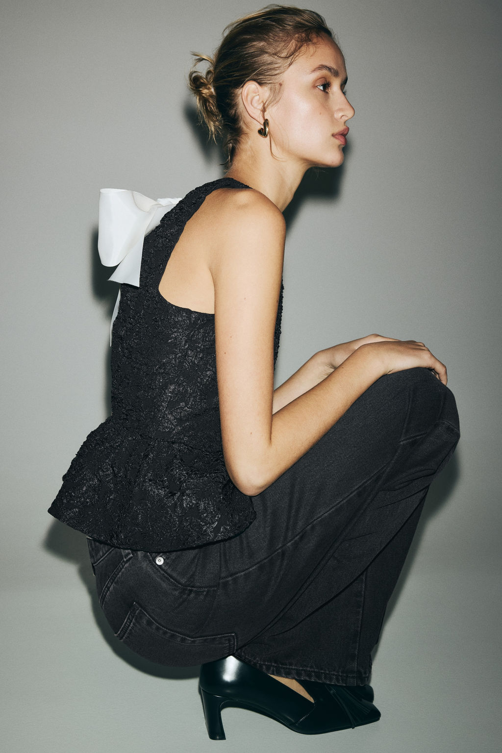 Top con peplum y detalle de lazo - H&m фото 2