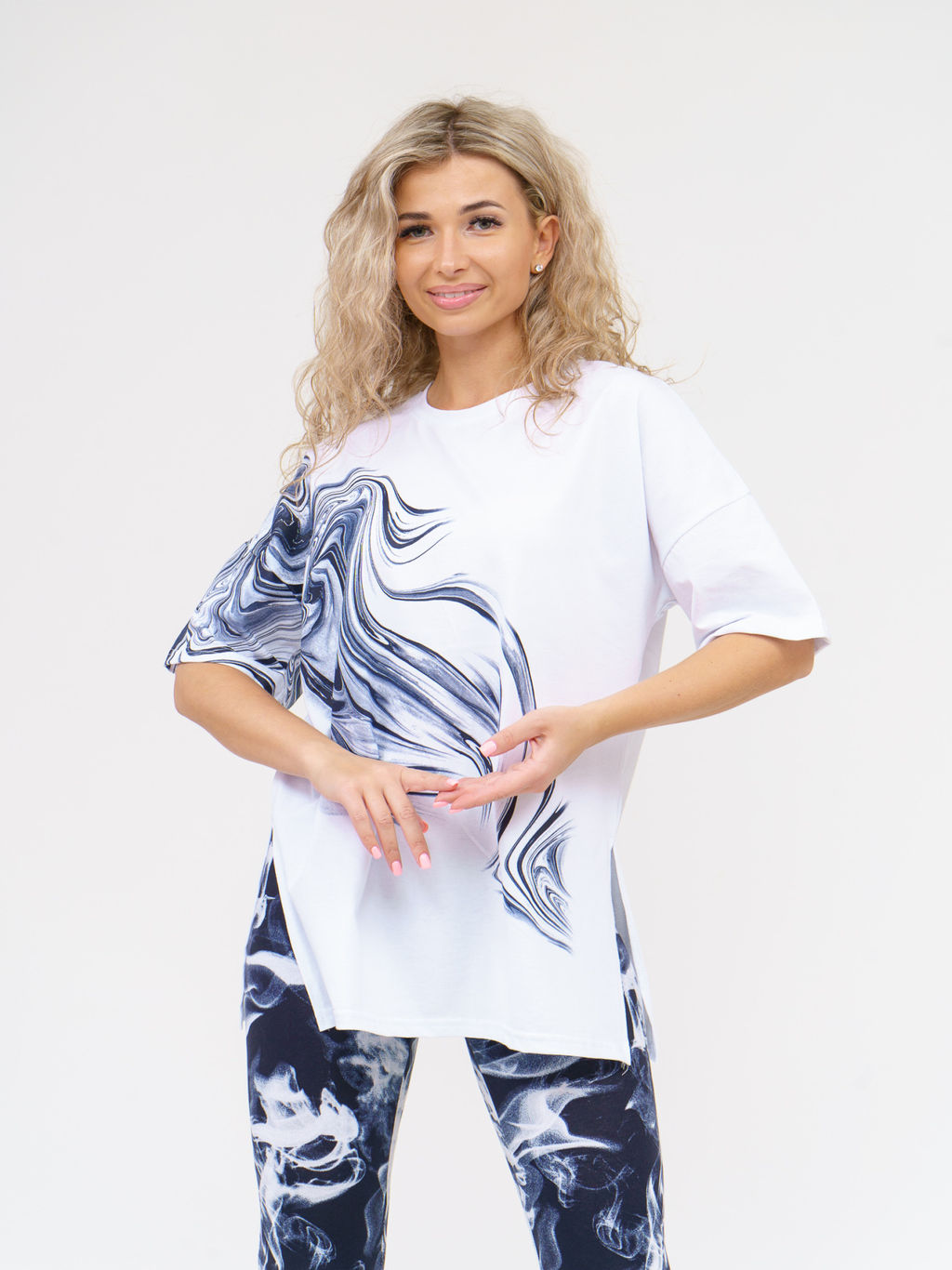 909 Костюм "белый/черный"