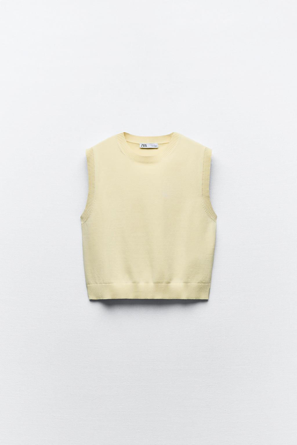 SLEEVELESS PLAIN KNIT TOP - Zara фото 13