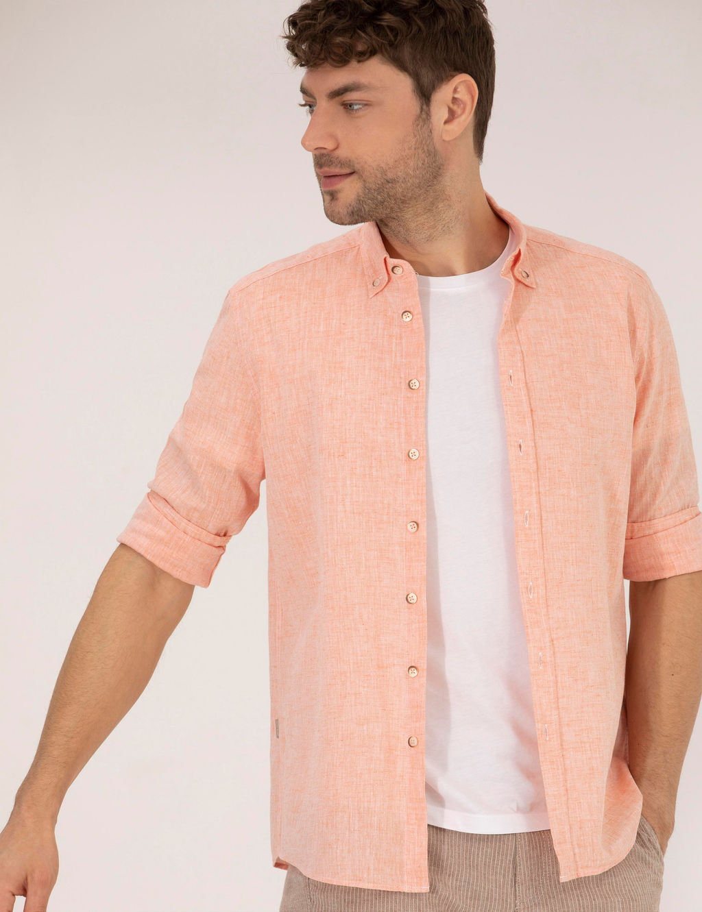 Turuncu Regular Fit Uzun Kollu G_mlek - Pierre cardin фото 2