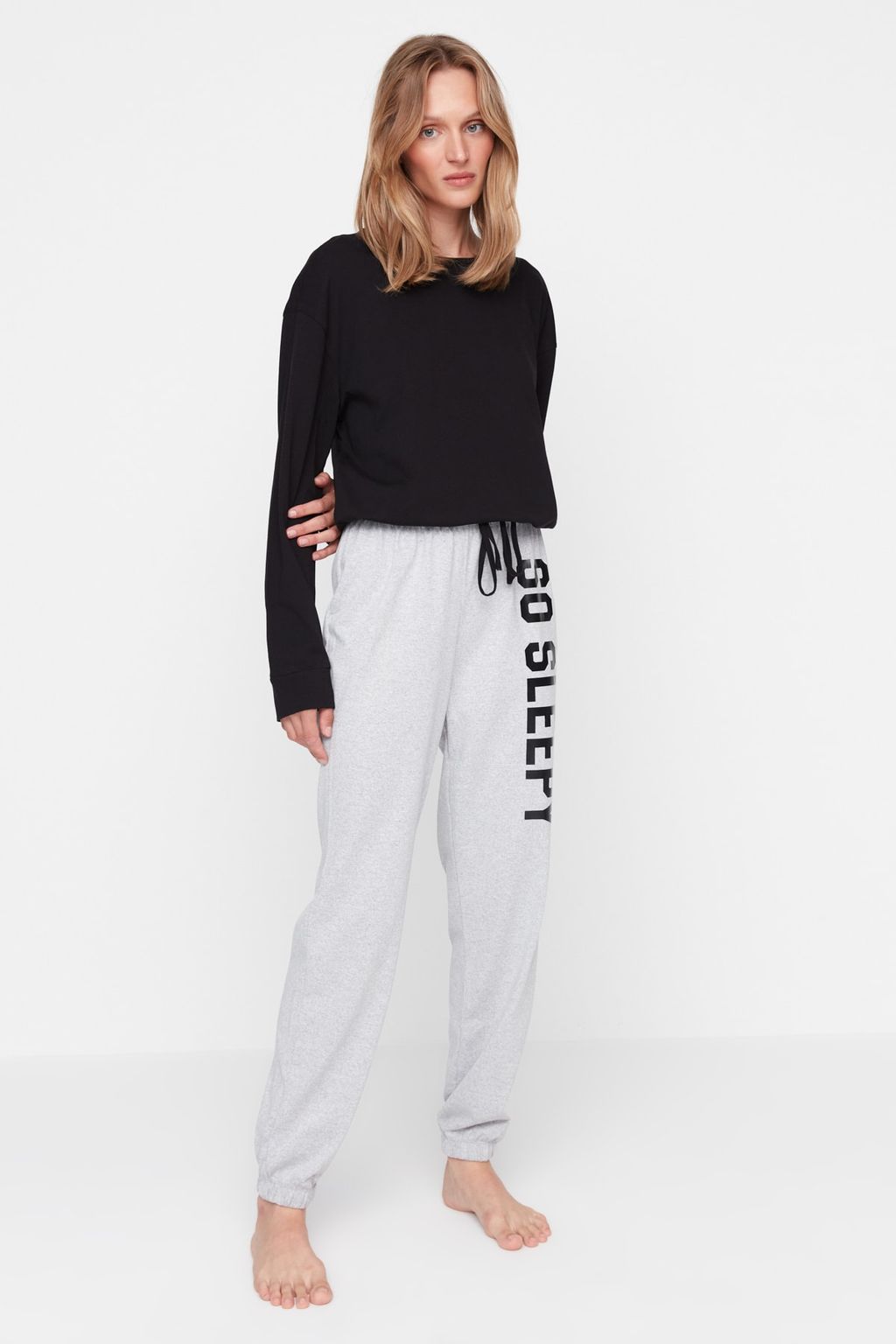 Cok Renkli Pamuklu Sloganl? Orme Pijama Tak?m? THMAW21PT0826