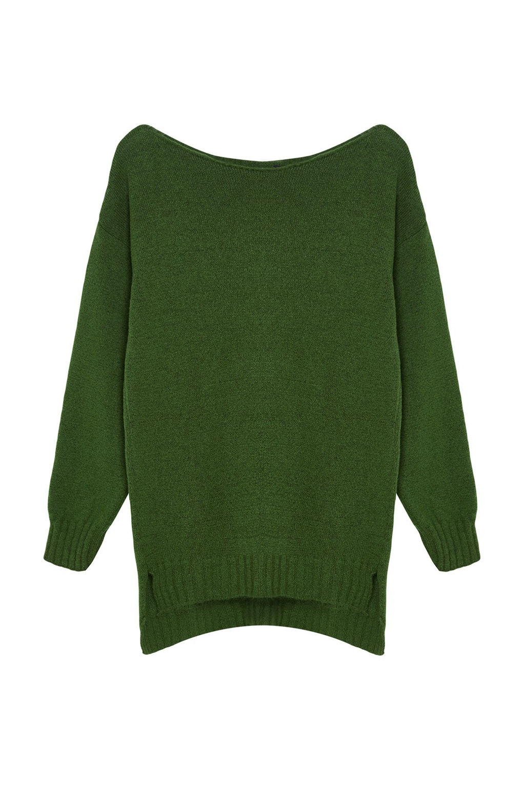 Yesil Yunlu Kay?k Yaka Basic Triko Kazak TWOAW25KZ00010